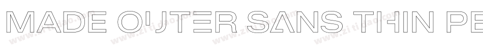 MADE Outer Sans Thin PERSONAL USE字体转换